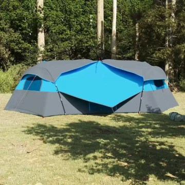 Oversized 2-room family camping tent with a spacious porch area for UK caravan-style comfort on the pitch.