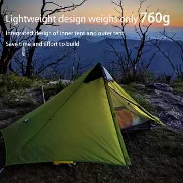 Ultralight 760g trekking pole tent for backpacking and UK wild camping