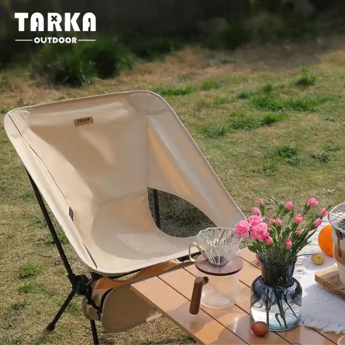 TARKA foldable camping chairs set lightweight moon chairs