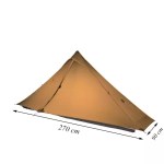 A FLAME'S CREED 1 person light weight camping tent set up on a grassy hill.