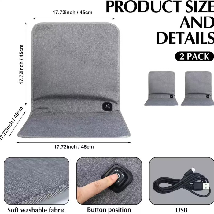 Folded waterproof heating pad for travel.