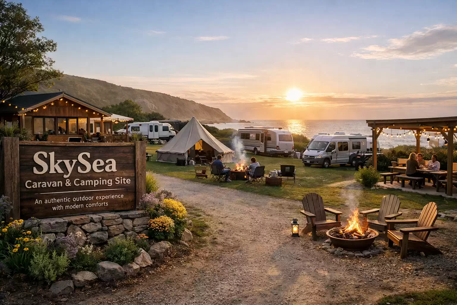 SkySea Caravan and Camping Site in the UK.