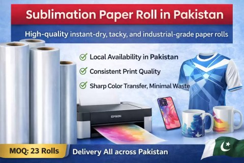 Sublimation paper roll in Pakistan for Epson printers sportswear and industrial printing