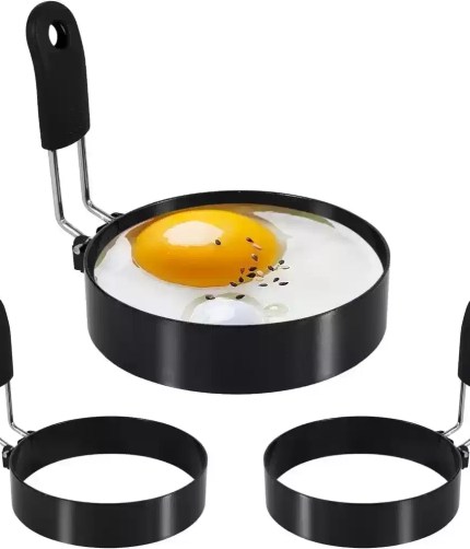 Professional best egg ring UK for cooking perfectly round eggs on UK caravan gas hobs.