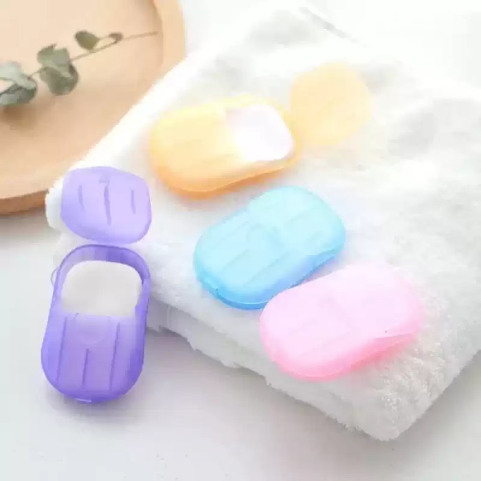 Convenient travel soap paper for outdoor sports and backpacking.