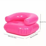 Compact deflated blow up chair for easy storage in UK travel bags.