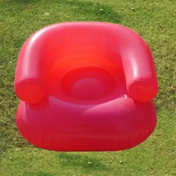 Fun blow up animal camping chair used for a UK family picnic.