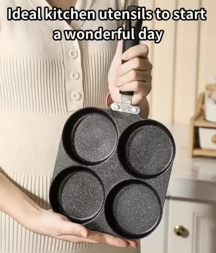 4-cup UK camping pan for cooking full breakfasts on portable outdoor gas stoves.
