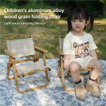 Children's outdoor folding chair in a mini aluminum alloy Kemet style.