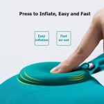 Portable folding neck pillow by FJK Camping Gear for hiking and camping.