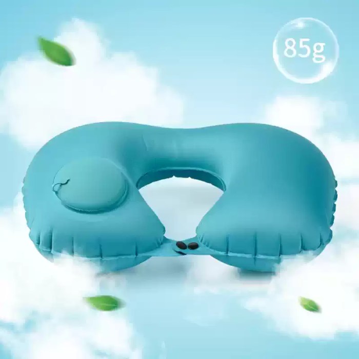 FJK CAMPING GEAR INFLATABLE TRAVEL PILLOW_5 Quick-release air valve on the FJK Camping Gear travel neck pillow.