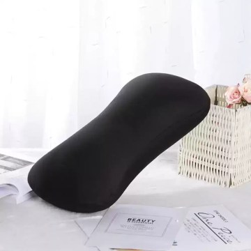 Black microbead travel pillow, ergonomic neck support for UK trips