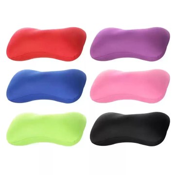 Ergonomic microbead bolster pillow providing lumbar and neck support for UK caravan and motorhome travel.