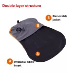 Foldable headrest for airplane and car use during outdoor sports.