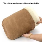 Compact roll-up memory foam pillow that shrinks into a small travel bag for campervan space-saving.