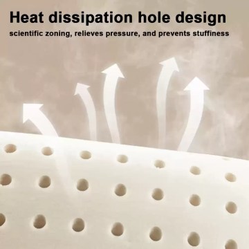 Breathable camping pillow with heat ventilation holes, cool sleep travel pillow UK