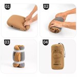 Lightweight outdoor leisure pillow for travelers needing a comfortable rest during wilderness expeditions.