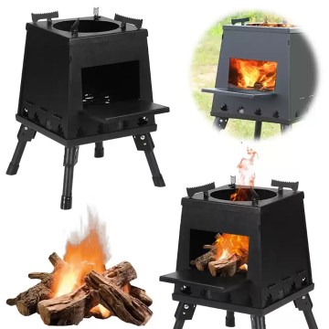 Portable wood burning camping stove foldable UK