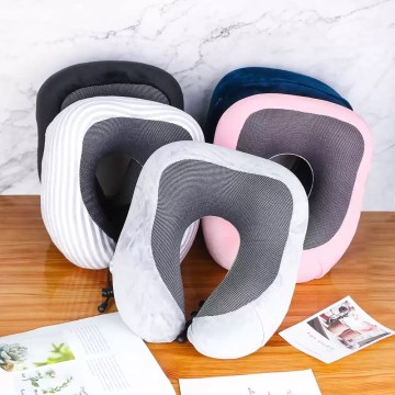 Adjustable U-shape travel pillows set, soft neck support for UK camping and long journeys