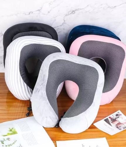 Premium cervical neck support pillow with a breathable, washable cover for long campervan trips.