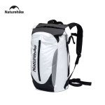 Naturehike 30L waterproof backpack in a durable yellow PVC finish, perfect for UK kayaking and water sports.