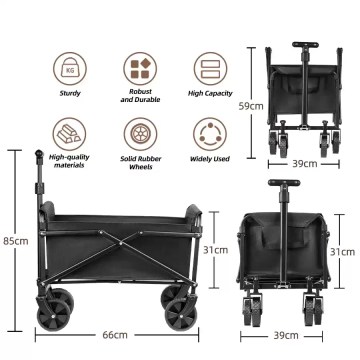 Camping trolley UK size dimensions foldable wagon high capacity