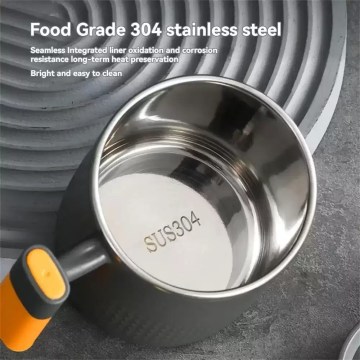 stainless steel insulated mug with lid spill resistant coffee cup UK