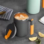 Secure-fit lid on a portable tea mug showing the heat-retention seal for UK winter camping.