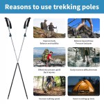Ultralight poles weighing only 210g, highlighting the carbon fiber and aluminum construction.