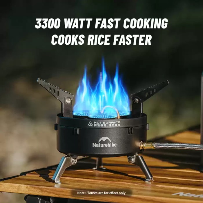 Naturehike Faint Star stove integrated into a camping table set UK.