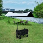 collapsible utility cart being used for a UK family picnic.