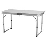 Large aluminium folding camping table 120x60x70cm for UK outdoor dining.