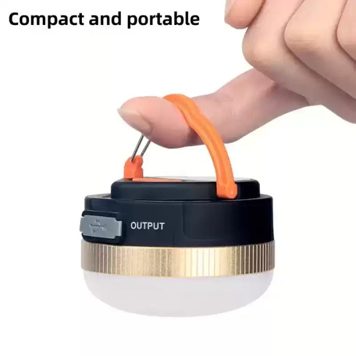 Versatile hanging rechargeable light with a magnetic base for hands-free utility in motorhomes or home emergencies.
