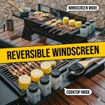 Efficient airflow side vents BBQ grill.