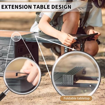 Naturehike camping storage box with foldable tabletop extension for outdoor cooking UK