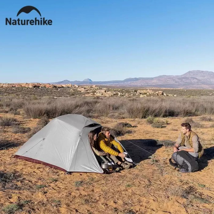 CAMPING TENT UK - NATUREHIKE CLOUD 1-3 PERSON WATERPROOF ULTRALIGHT DOUBLE LAYER_2 Easy to pitch 1-3 person lightweight camping tent perfect for UK wild camping.