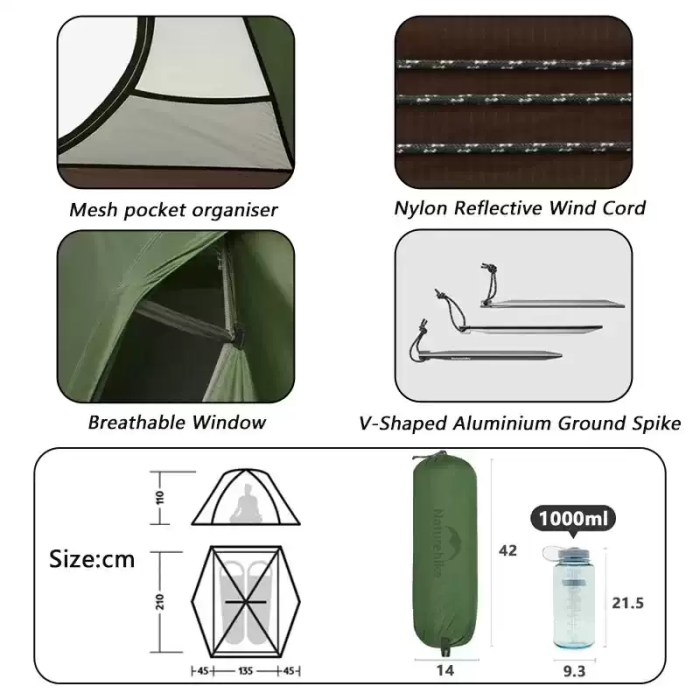 Naturehike tent wild camping UK mountains.