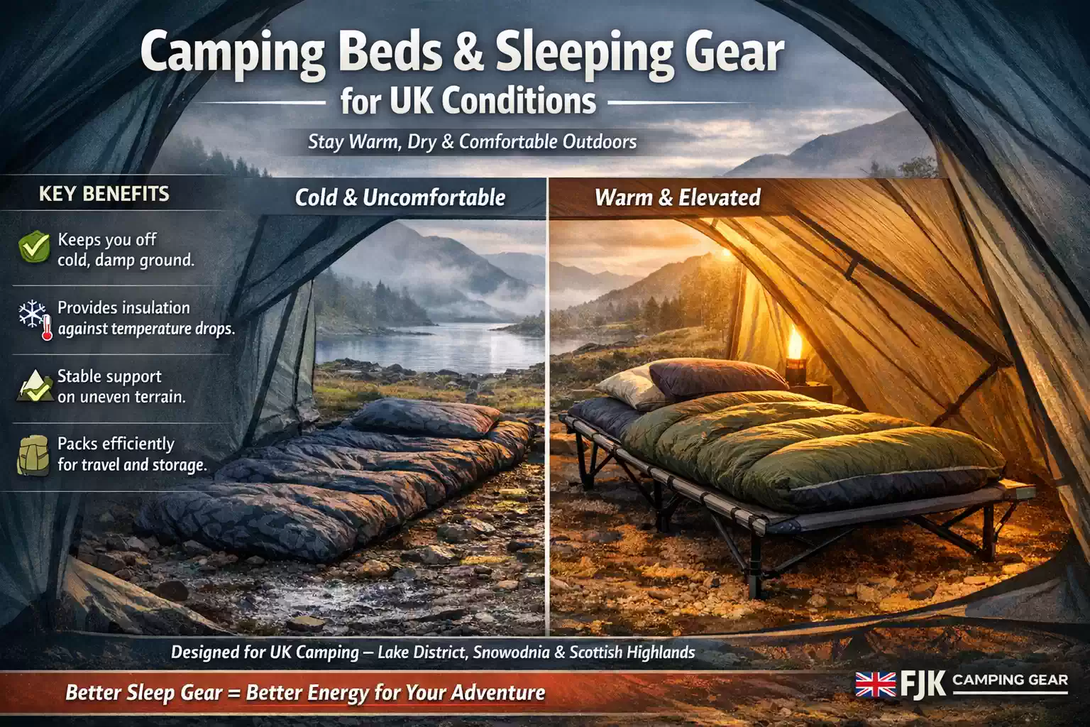 Camping beds & Sleeping gear for UK