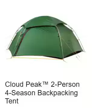 Cloud Peak 2- Person Ultralight Tent