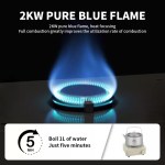 Reliable built-in electronic ignition system on portable gas burner for UK camping.