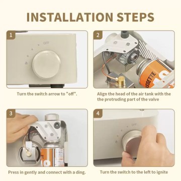 Naturehike camping stove setup and ignition steps portable gas stove UK