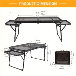 Versatile outdoor cooking station with side wings used at a UK campsite.