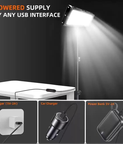 Heavy-duty rechargeable LED floodlight with a long-life battery for use on off-grid UK camping trips.