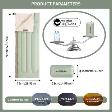 Naturehike sleeping bag dimensions and weight for UK camping