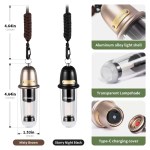 USB rechargeable 2-in-1 camping light for convenient power on UK trips.