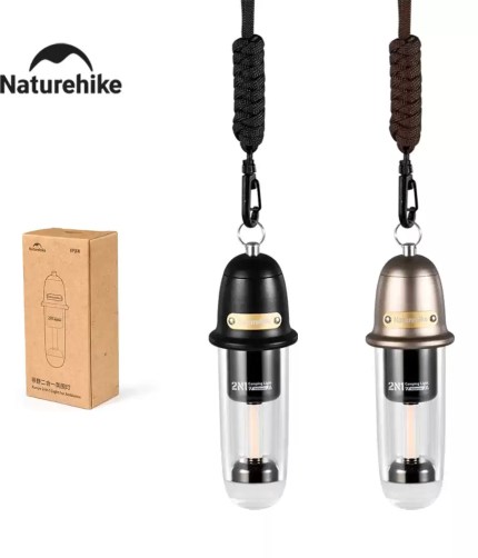 Naturehike 2-in-1 rechargeable camping lantern and flashlight for UK outdoor use.