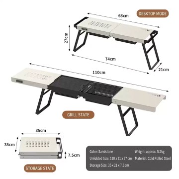 Naturehike foldable camping grill table dimensions and modes for UK camping cooking