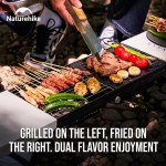 High-temperature resistant mesh on the Naturehike portable charcoal grill for even airflow