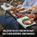 Naturehike outdoor cooking grill with stable, heavy-duty legs for uneven UK terrain.