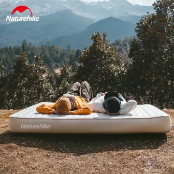 Naturehike double air mattress used outdoors for camping and relaxation in nature UK